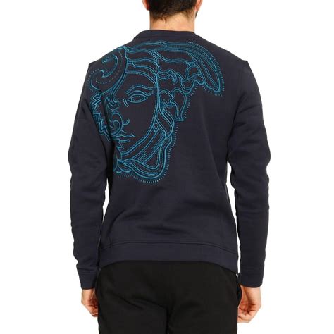 versace sweater navy|Versace sweater for men.